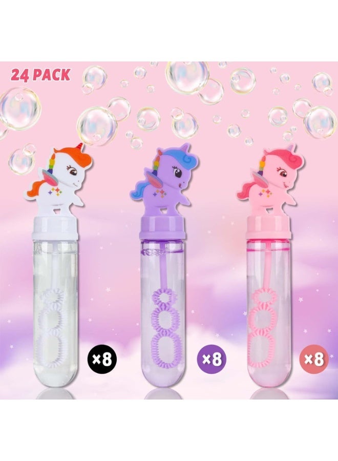 REZZOSS Unicorn Bubble Wand 24Pcs Party Favors for Kids – Magical Return Gifts for Birthday Party, Mini Bubble Blower Toys for Girls & Boys – Unicorn Themed Goody Bag Fillers, Outdoor Summer Fun Toys, Party Giveaways, Wedding & Classroom Rewards for Kids, Eid & Ramadan Gift - Image 4